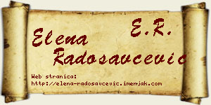 Elena Radosavčević vizit kartica